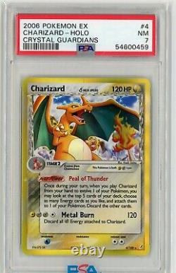 PSA 7 Near Mint Charizard 4/100 (EX Crystal Guardians) Holo Rare Pokemon Card