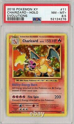 PSA 8.5 NM-MINT+ Charizard 11/108 (Evolutions) Holo Rare Pokemon Card