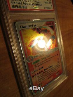 PSA-8 Pokemon CHARIZARD EX Card FIRE RED& LEAF GREEN Set 105/112 Ultra Rare Holo