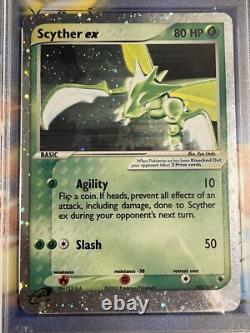 PSA 8 Scyther ex 102/109 Ruby And Sapphire Near Mint Vintage Pokemon TCG Card