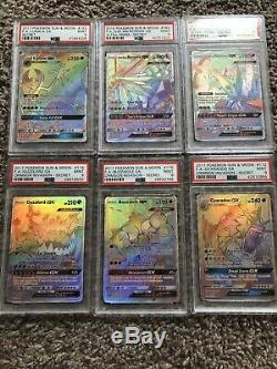 PSA 9/10 Hyper Rare Pokemon Card Lot Rayquaza GX Tapu Lele GX