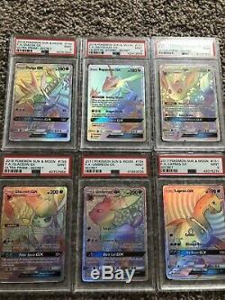 PSA 9/10 Hyper Rare Pokemon Card Lot Rayquaza GX Tapu Lele GX
