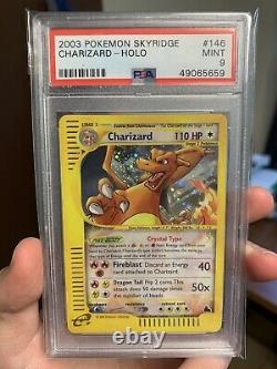 PSA 9 Crystal Charizard Holo Skyridge 146/144 Secret Rare Pokemon Card