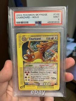 PSA 9 Crystal Charizard Holo Skyridge 146/144 Secret Rare Pokemon Card