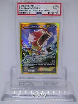 PSA 9 MINT Gyarados EX XY Breakpoint Secret Rare Pokemon Card 123/122 M36