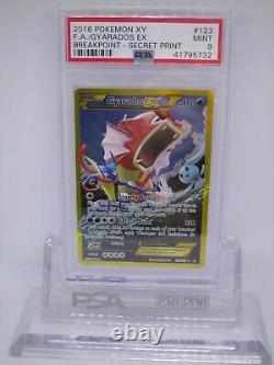 PSA 9 MINT Gyarados EX XY Breakpoint Secret Rare Pokemon Card 123/122 M36