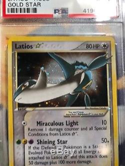 PSA 9 MINT Latios GOLD STAR 106/107 Ex Deoxys SECRET RARE HOLO Pokemon Card