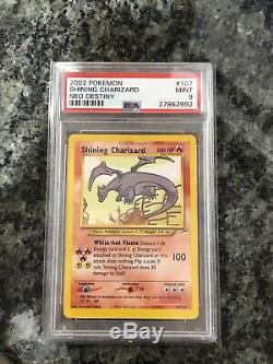PSA 9 MINT Shining Charizard 107/105 Neo Destiny TRIPLE STAR Rare Pokemon Card
