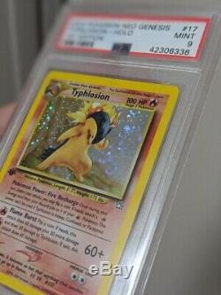 PSA 9 Typhlosion 17/111 1st Edition Holo Rare Neo Genesis Pokemon Card