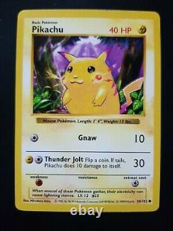 Pikachu Red Cheeks Not 1st Edition Shadowless Base Set (58/102) Pokemon Card