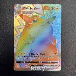 Pikachu VMAX 188/185 Rainbow Secret Rare Card Pokémon Vivid Voltage LP