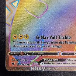 Pikachu VMAX 188/185 Rainbow Secret Rare Card Pokémon Vivid Voltage LP