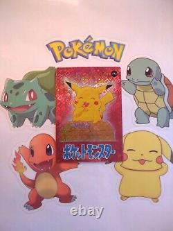 Pikachu japanese Pokemon Holo rare Vending Sticker Card-NM-Vintage#192