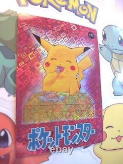 Pikachu japanese Pokemon Holo rare Vending Sticker Card-NM-Vintage#192