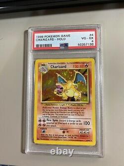 Pokemon 1999 Base Set Holo Rare Charizard Card #4 PSA 4 VG-EX