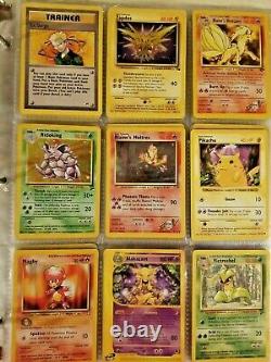 Pokemon 1999 Vintage WoTC Binder Lot Cards Holos Rares Shadowless