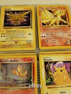 Pokemon 1999 Vintage WoTC Binder Lot Cards Holos Rares Shadowless