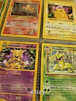 Pokemon 1999 Vintage WoTC Binder Lot Cards Holos Rares Shadowless