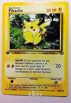 Pokemon 1999 pikachu red cheeks ERROR Card 1st edition ultra rare MINT CONDITION