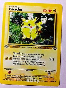 Pokemon 1999 pikachu red cheeks ERROR Card 1st edition ultra rare MINT CONDITION