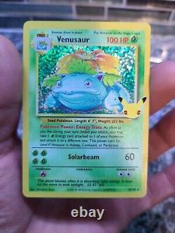 Pokemon 25th Anniversary Charizard Blastoise Venusaur Pikachu Mew Holo card lot