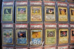 Pokemon Base 1st Edition Non Holo Psa 10 Complete Set 87 Cards Red Yellow Cheeks