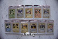 Pokemon Base 1st Edition Non Holo Psa 10 Complete Set 87 Cards Red Yellow Cheeks