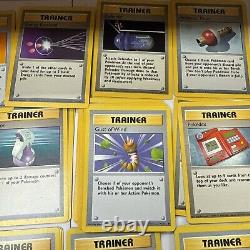 Pokemon Base Set Trainer Lot 72 Cards Shadowless Shadow Rare