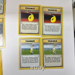 Pokemon Base Set Trainer Lot 72 Cards Shadowless Shadow Rare