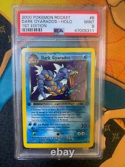 Pokemon Card 1st Edition DARK GYARADOS HOLO PSA 9 MINT (Team Rocket)