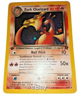 Pokemon Card 1st Edition Dark Charizard (4/82) Team Rocket Rare Holo EXC