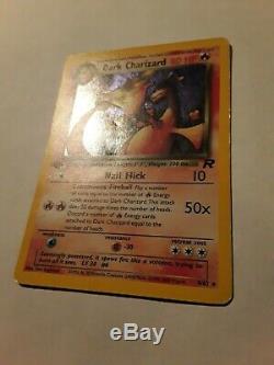 Pokemon Card 1st Edition Dark Charizard (4/82) Team Rocket Rare Holo EXC