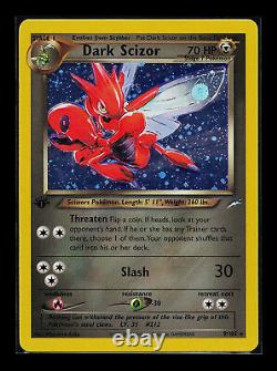 Pokemon Card 1st Edition Dark Scizor Neo Destiny 9/105 Holo Rare