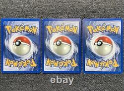 Pokemon Card 1st Edition Light Jolteon, Light Flareon, Light Vaporeon Set Of 3