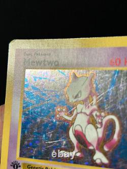Pokemon Card 1st Edition Mewtwo Base Set (Shadowless) 10/102 Holo Rare