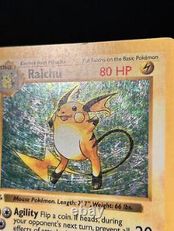 Pokemon Card 1st Edition Raichu Base Set (Shadowless) 14/102 Holo Rare
