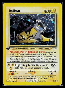 Pokemon Card 1st Edition Raikou Neo Revelation 13/64 Holo Rare