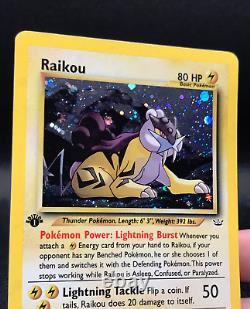 Pokemon Card 1st Edition Raikou Neo Revelation 13/64 Holo Rare