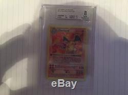 Pokémon Card 1st Edition Shadowless Charizard holo rare base set BGS 8.0