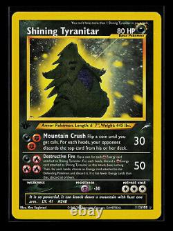 Pokemon Card 1st Edition Shining Tyranitar Neo Destiny 113/105 Secret Rare