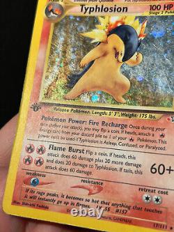 Pokemon Card 1st Edition Typhlosion Neo Genesis 17/111 Holo Rare