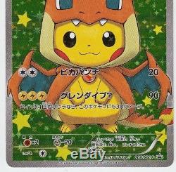 Pokemon Card 2016 Mega Charizard X Y Wear Pikachu Poncho 207 208 (2cards)