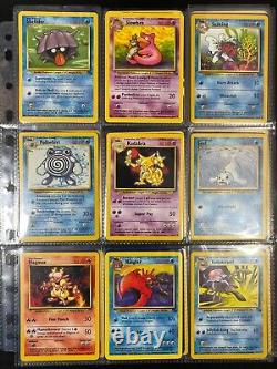 Pokemon Card Binder Collection Vintage Lot Holos/Rares/1st Edition 100+ Cards