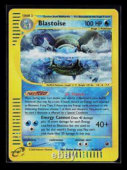 Pokemon Card Blastoise Expedition 4/165 Holo Rare SWIRL