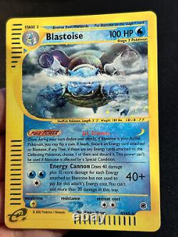 Pokemon Card Blastoise Expedition 4/165 Holo Rare SWIRL