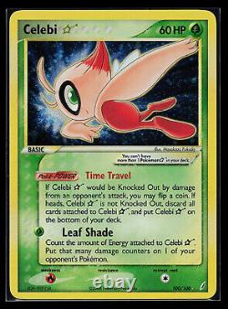Pokemon Card Celebi Gold Star EX Crystal Guardians 100/100 Ultra Rare SWIRL