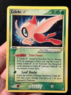 Pokemon Card Celebi Gold Star EX Crystal Guardians 100/100 Ultra Rare SWIRL