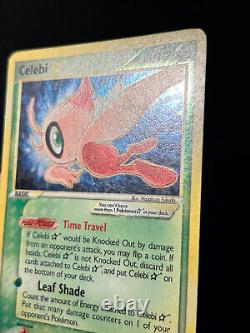 Pokemon Card Celebi Gold Star EX Crystal Guardians 100/100 Ultra Rare SWIRL