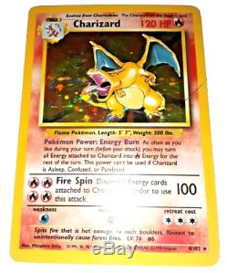 Pokemon Card Charizard (4/102) Base Set Rare Holo EXC