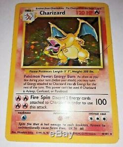 Pokemon Card Charizard (4/102) Base Set Rare Holo EXC